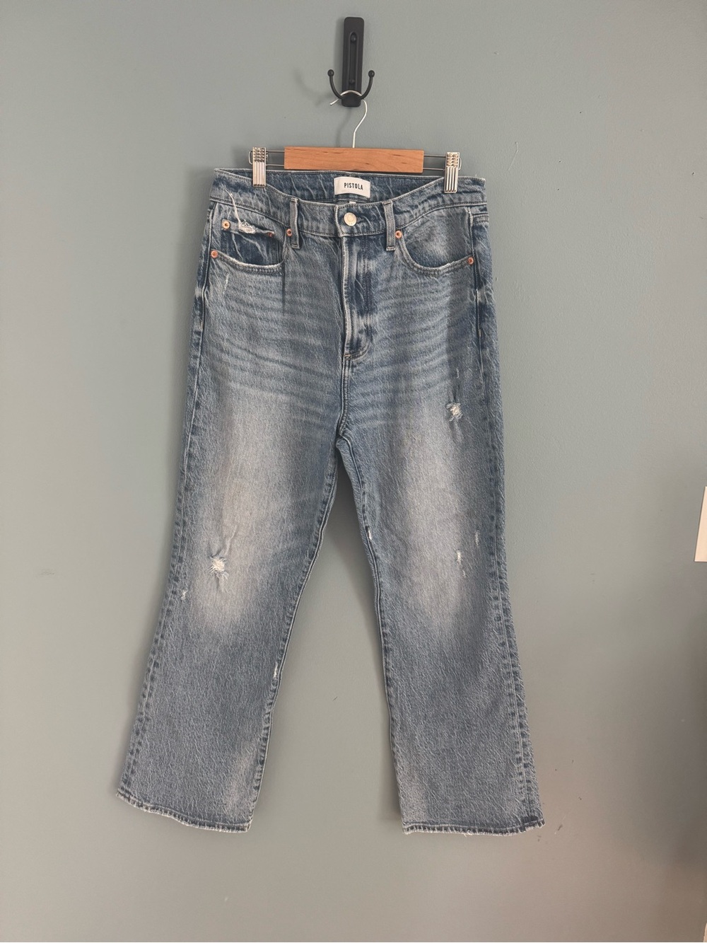 Pistola Ally High-Rise Cropped Flare Women's Jeans - Light Blue - Picture 3 of 4